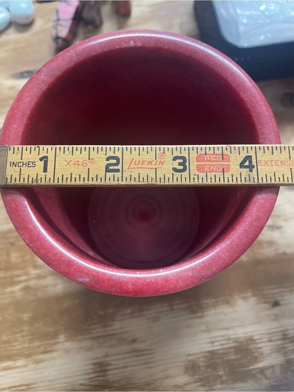Solid stone. Red marble cutlery crock. - Picture 6 of 8